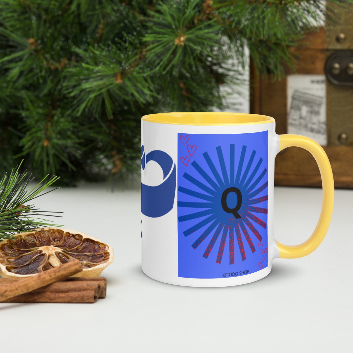 Mug *Q à Intérieur Coloré