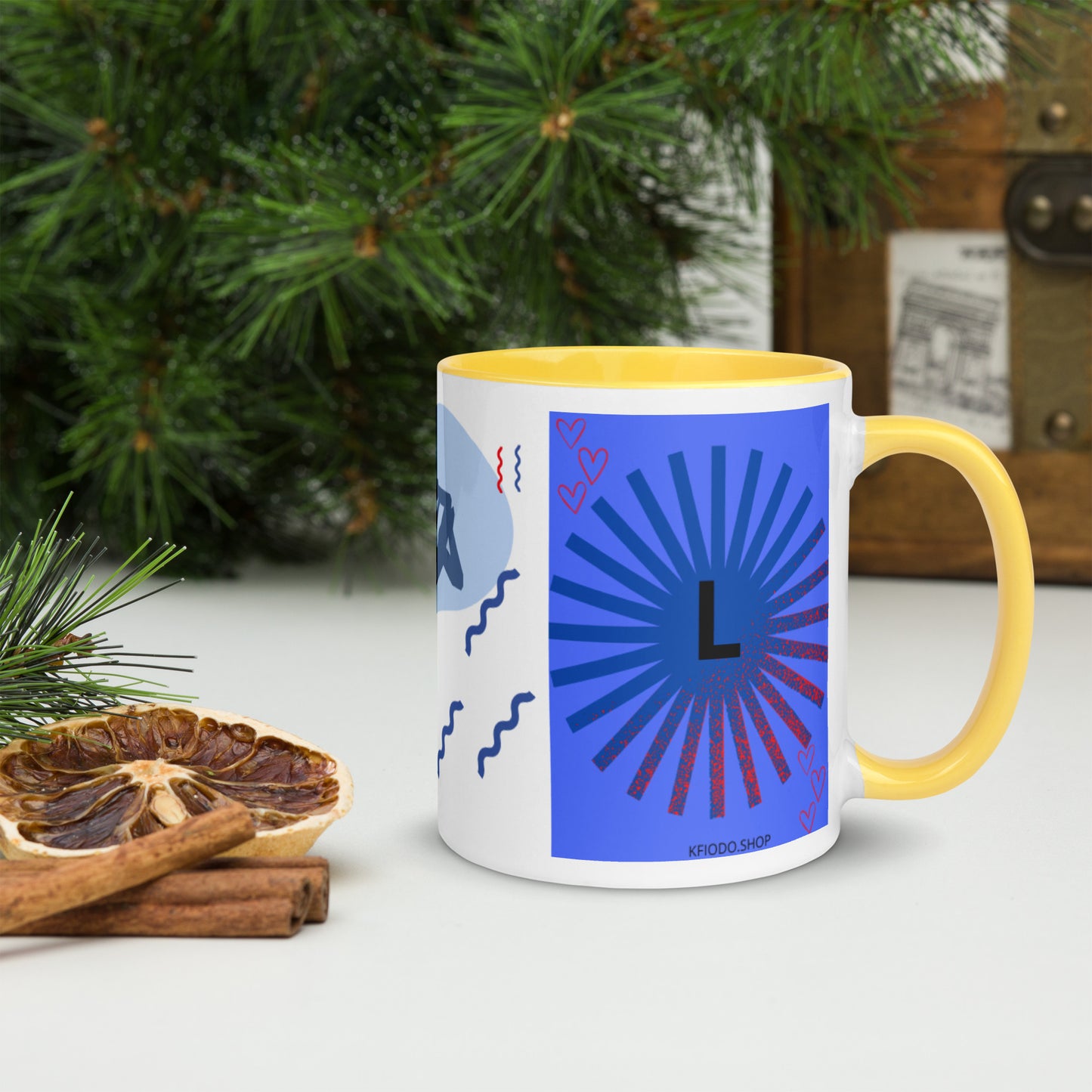 Mug *L à Intérieur Coloré