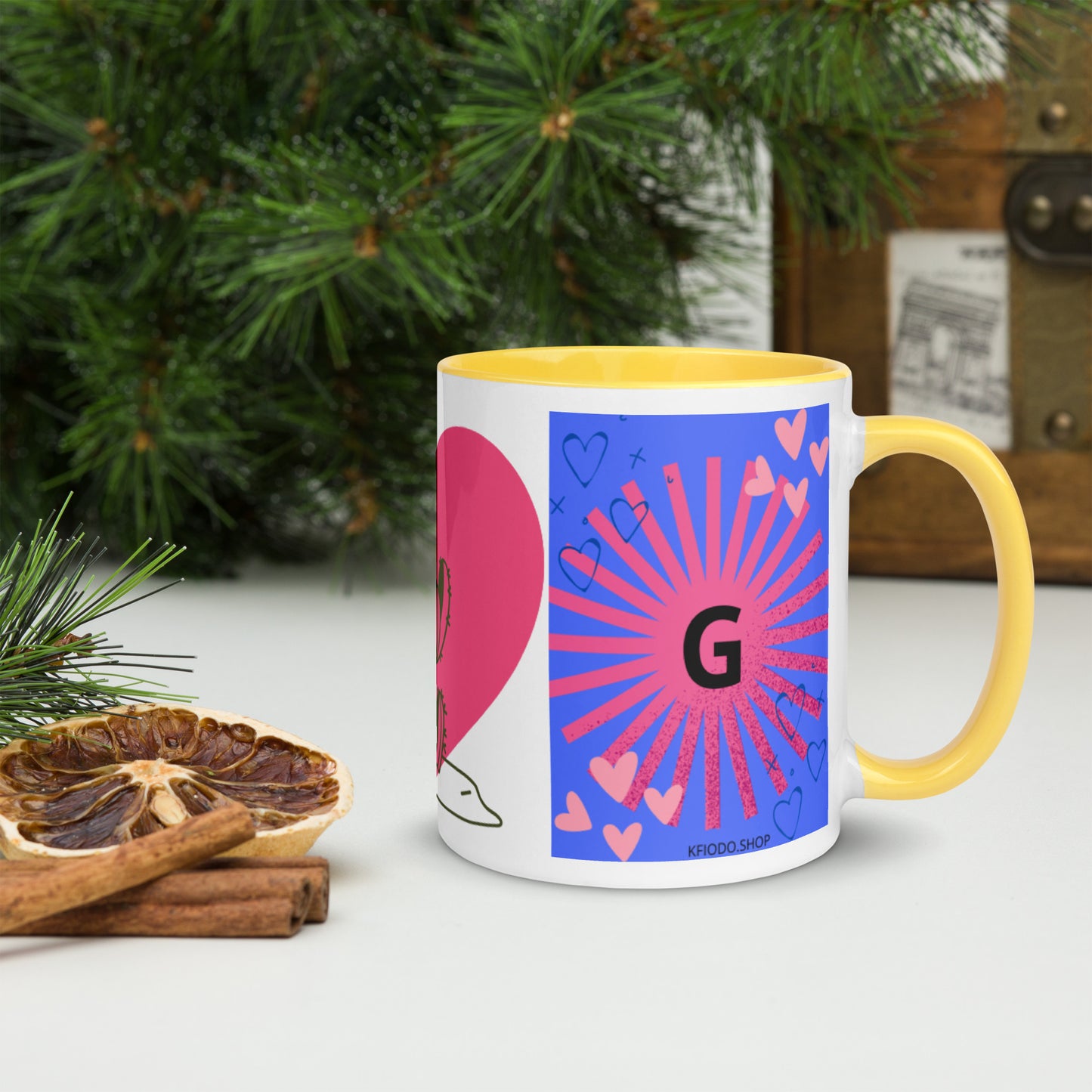 Mug *G* à Intérieur Coloré