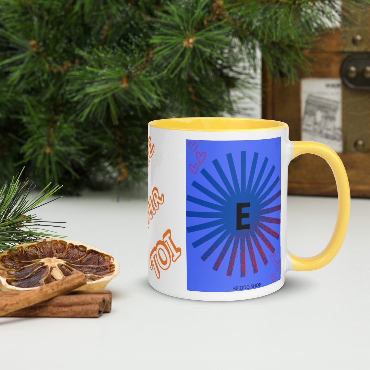 Mug *E à Intérieur Coloré