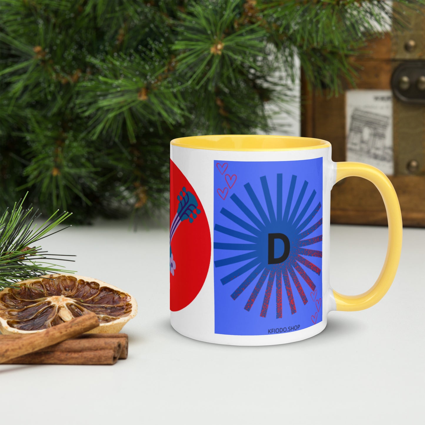 Mug *D à Intérieur Coloré