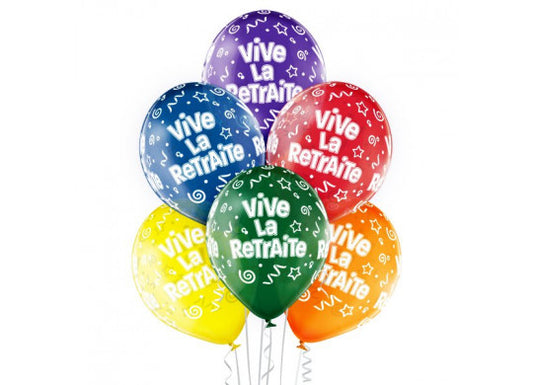 lot de 6 ballons RETRAITE