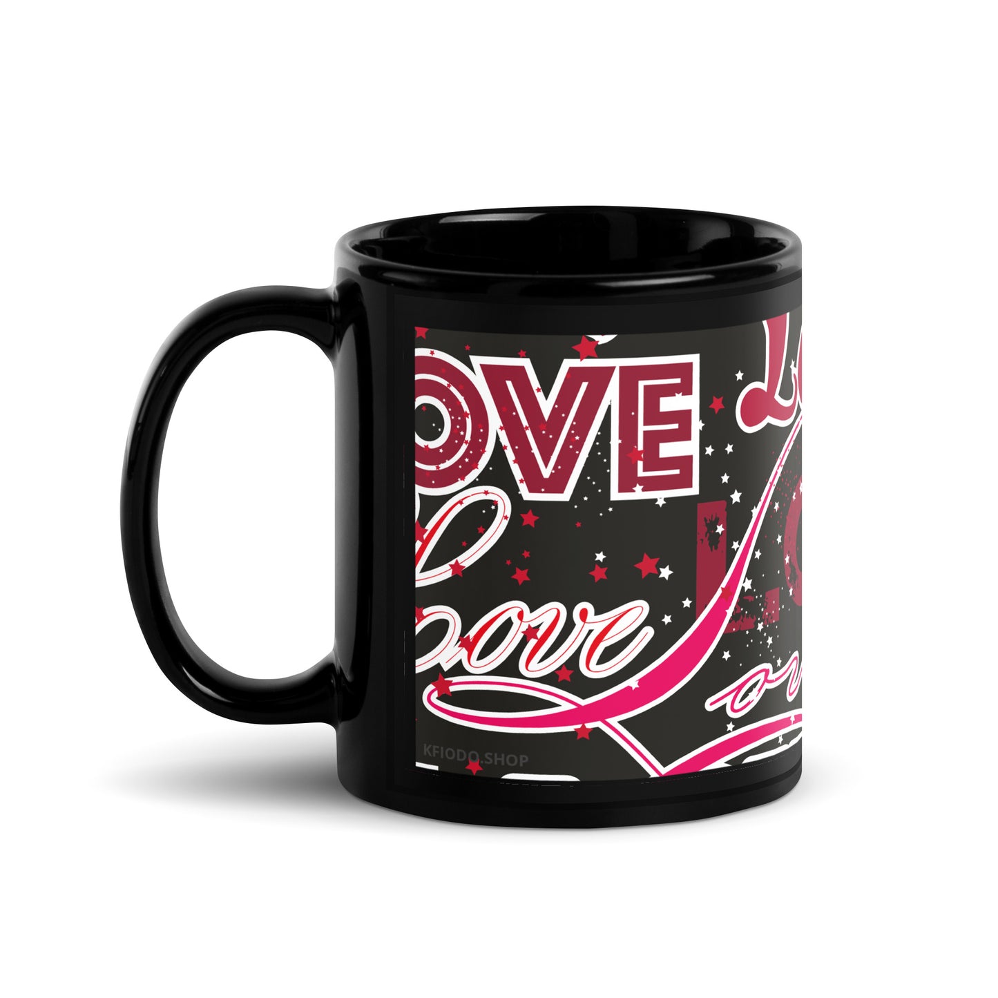 Mug brillant noir *Amour *Coeur *Love #8