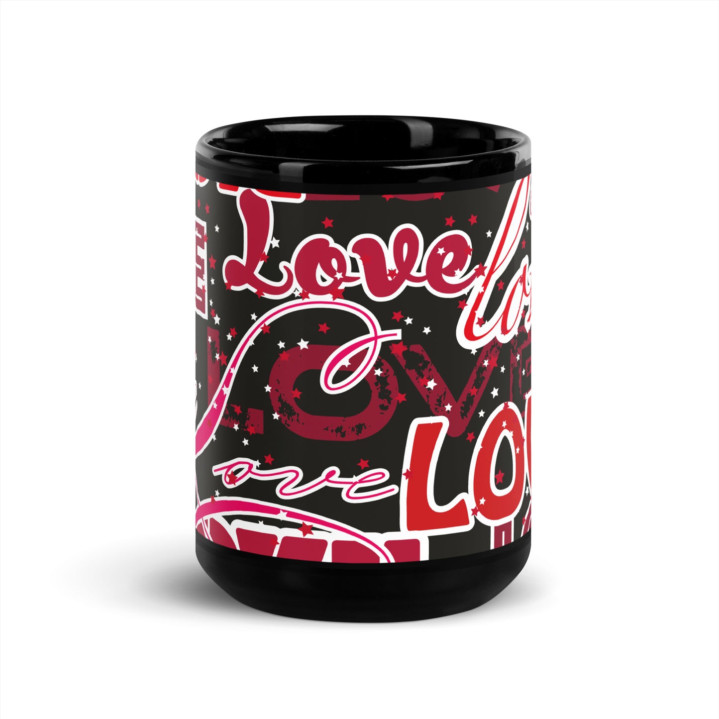 Mug brillant noir *Amour *Coeur *Love #8