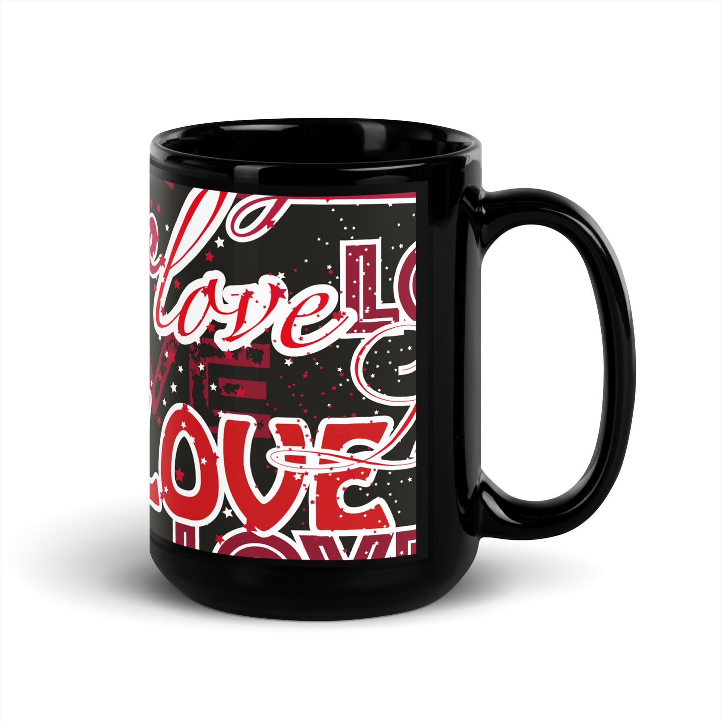 Mug brillant noir *Amour *Coeur *Love #8