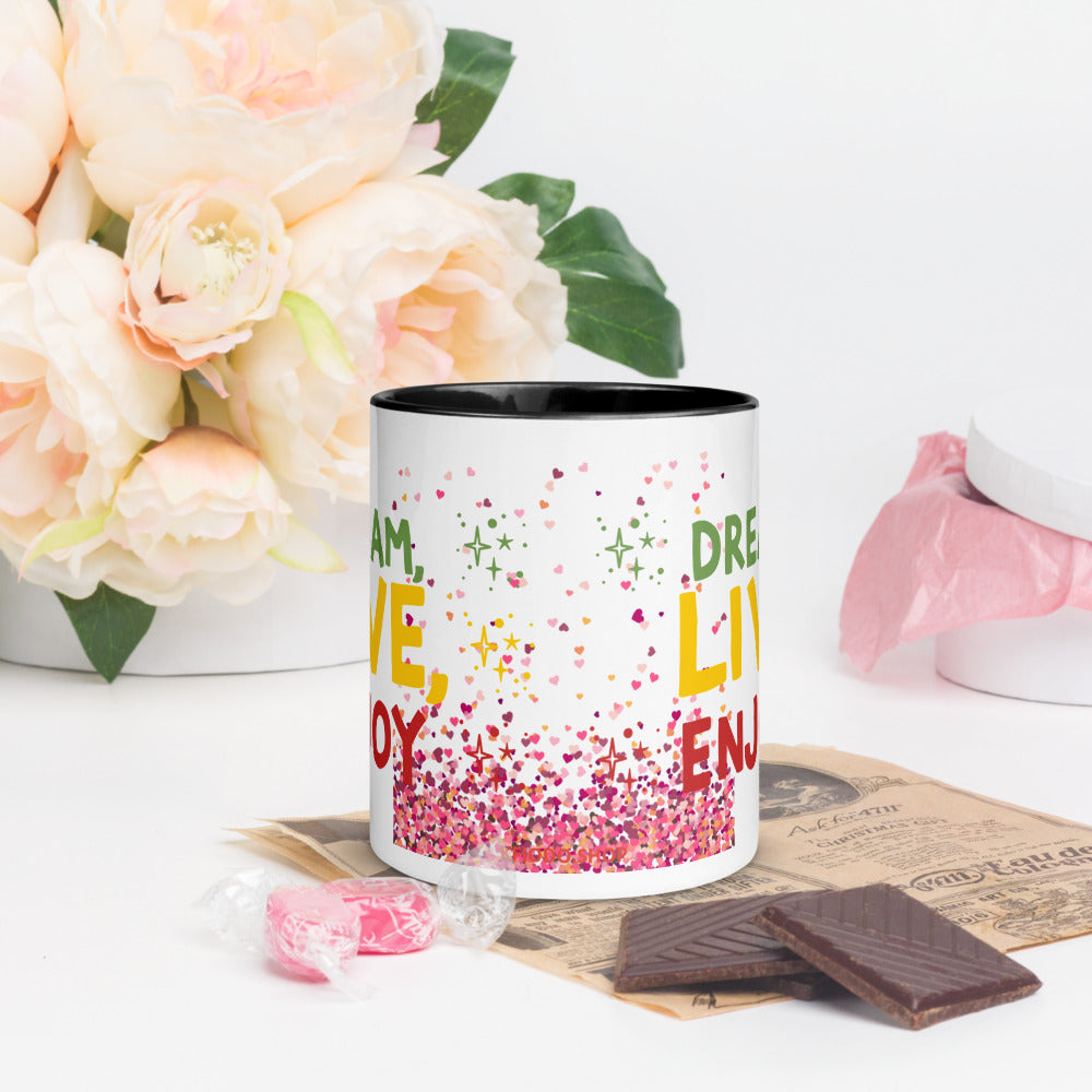 Mug à Intérieur Coloré *Amour *Love *Coeur #3