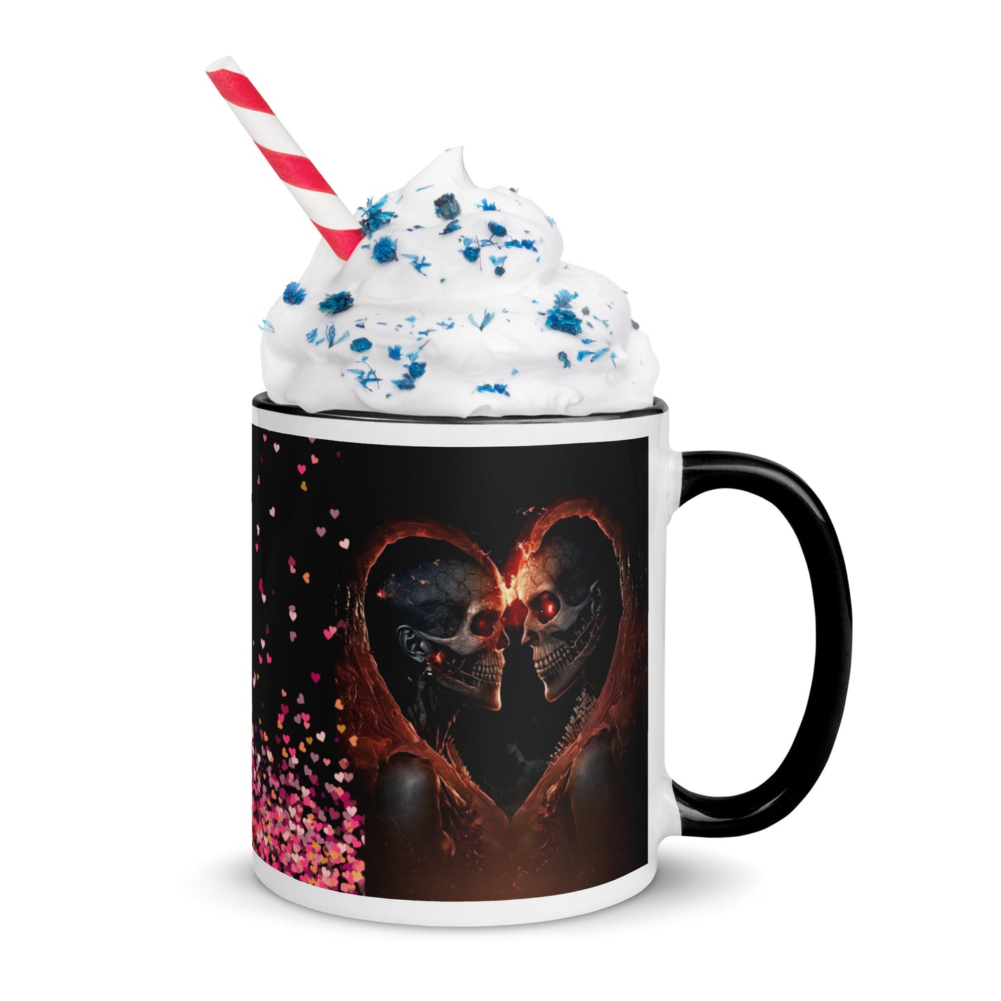 Mug à Intérieur Coloré *Amour *Love *Coeur *Skull #10