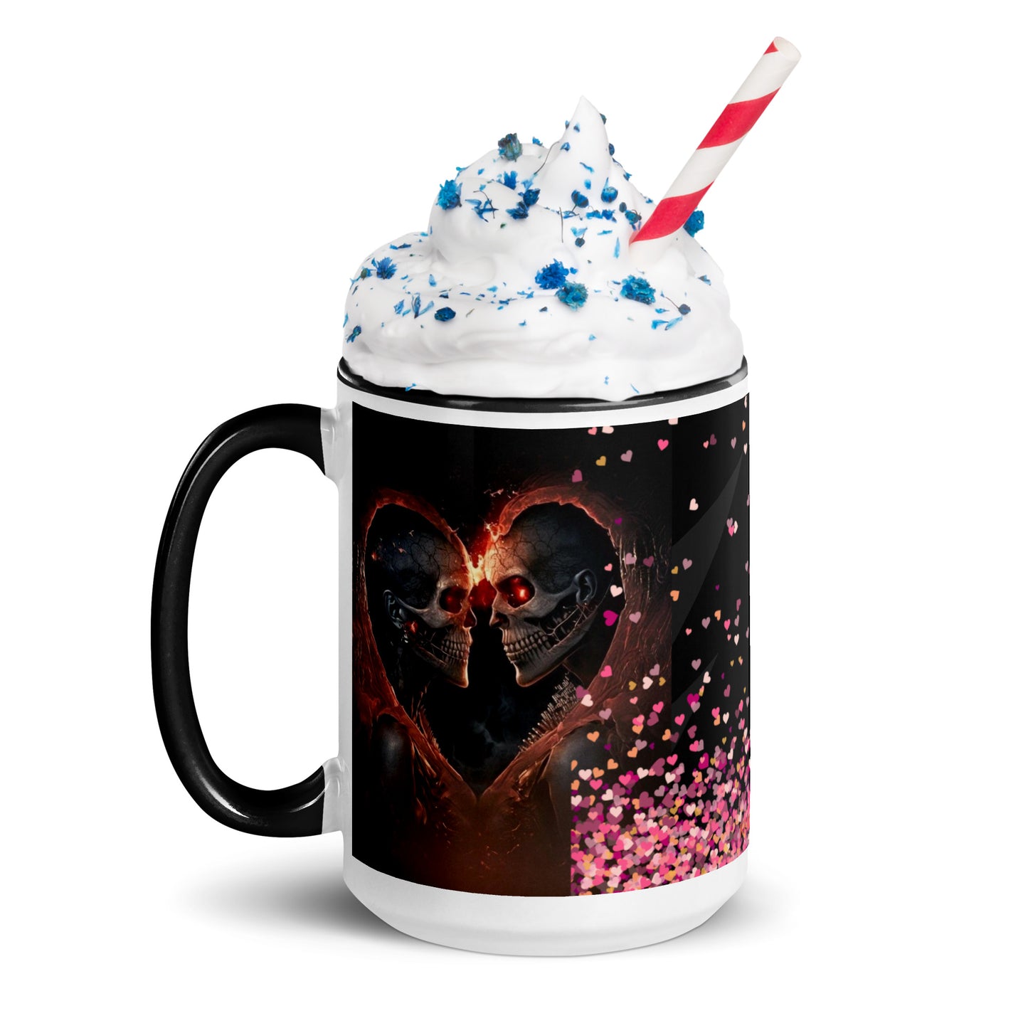 Mug à Intérieur Coloré *Amour *Love *Coeur *Skull #10