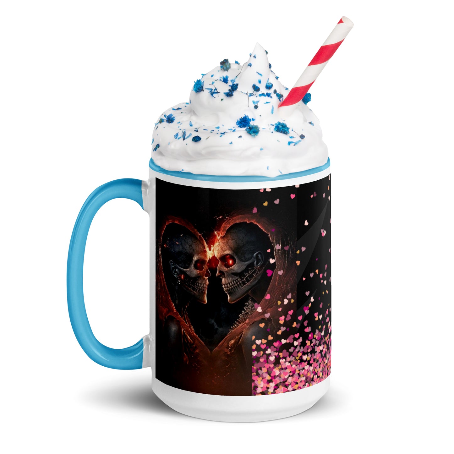 Mug à Intérieur Coloré *Amour *Love *Coeur *Skull #10