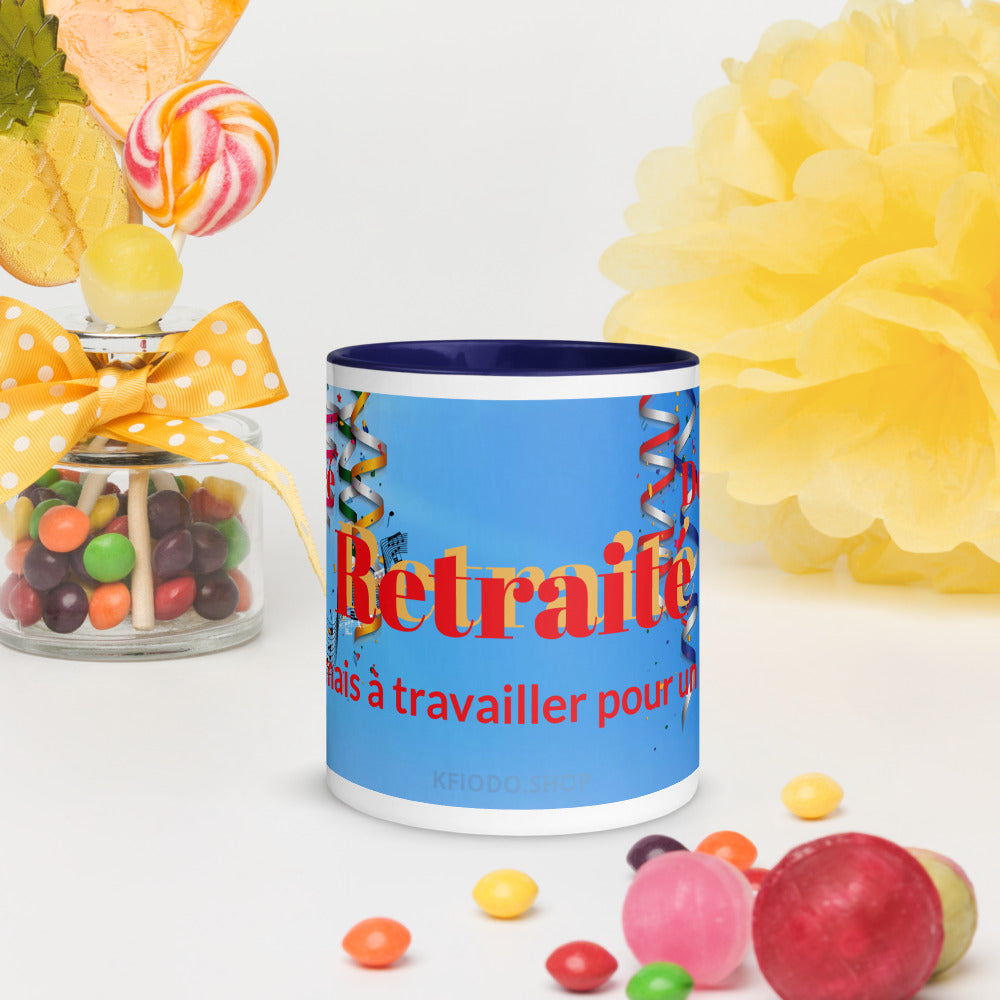 Mug à Intérieur Coloré #Retraite 1