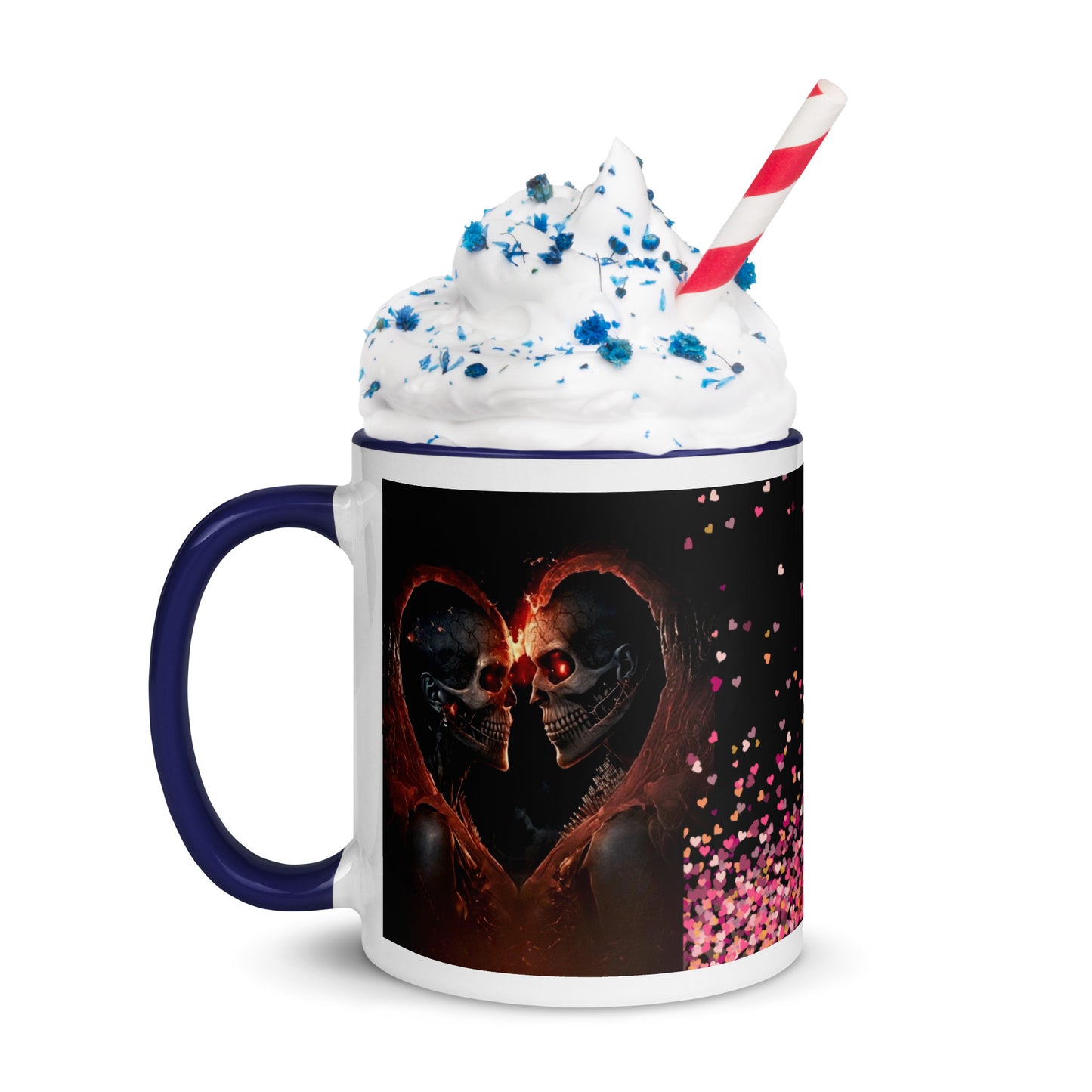 Mug à Intérieur Coloré *Amour *Love *Coeur *Skull #10