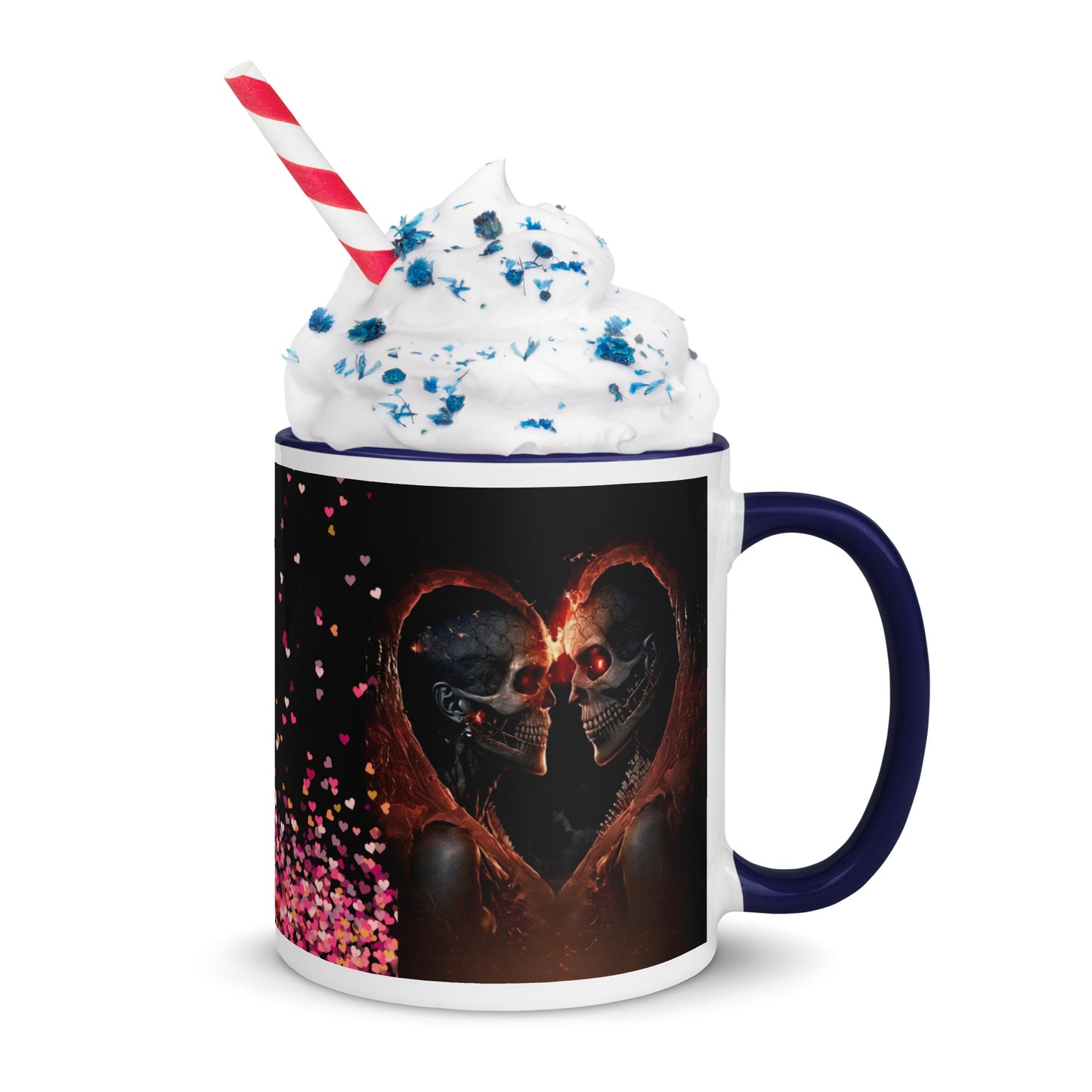 Mug à Intérieur Coloré *Amour *Love *Coeur *Skull #10