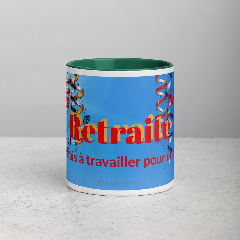 Mug à Intérieur Coloré #Retraite 1