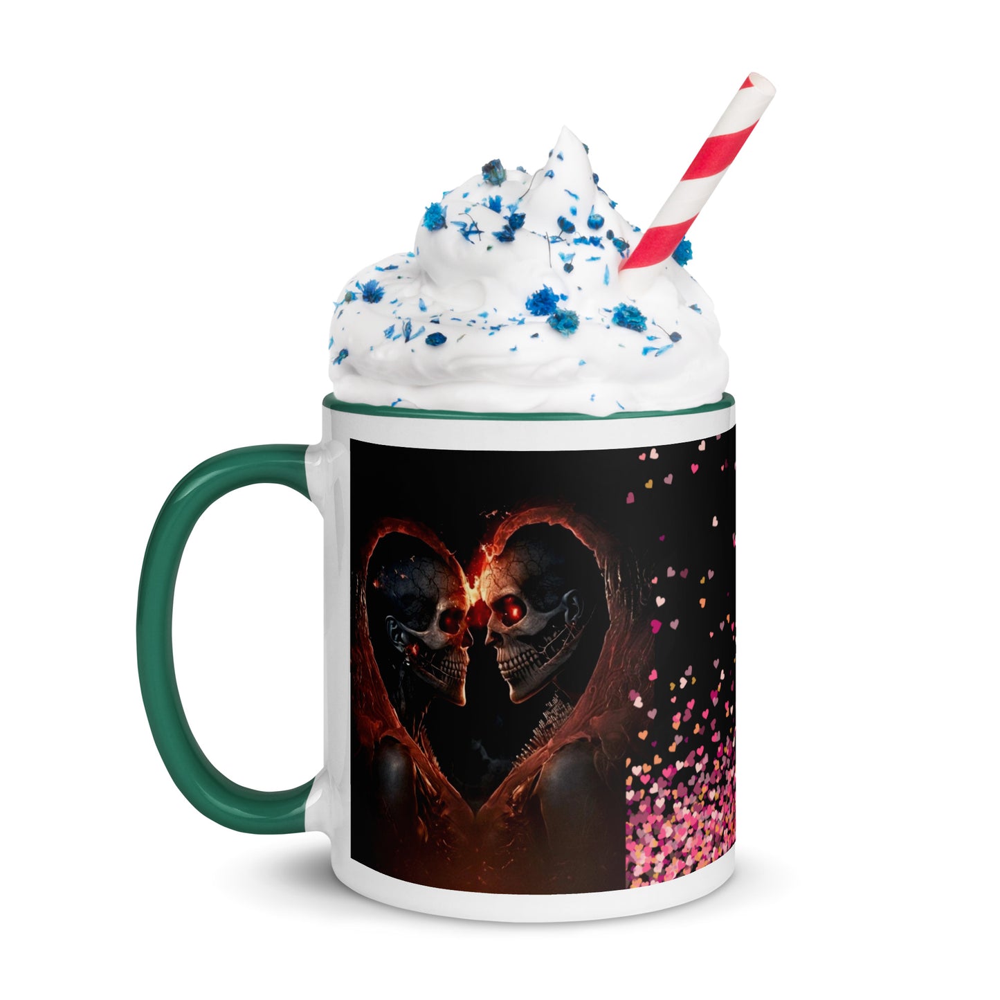 Mug à Intérieur Coloré *Amour *Love *Coeur *Skull #10