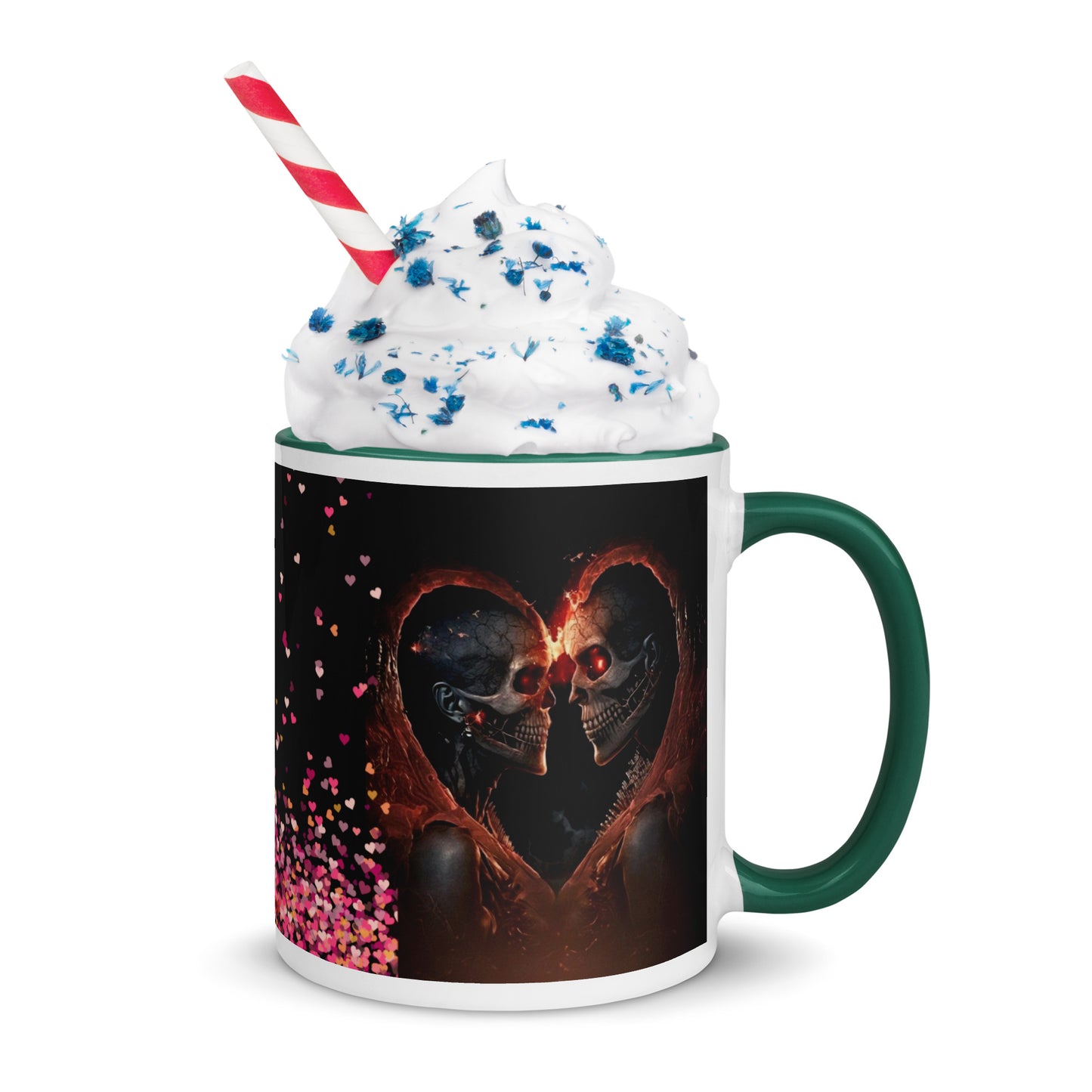 Mug à Intérieur Coloré *Amour *Love *Coeur *Skull #10