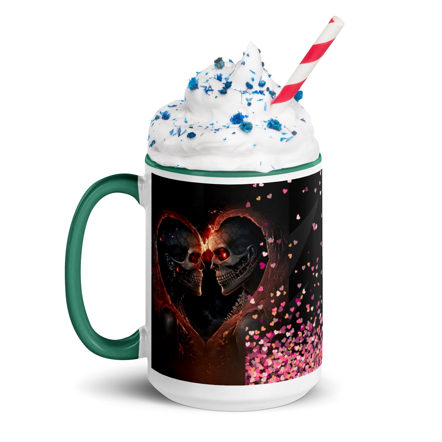 Mug à Intérieur Coloré *Amour *Love *Coeur *Skull #10