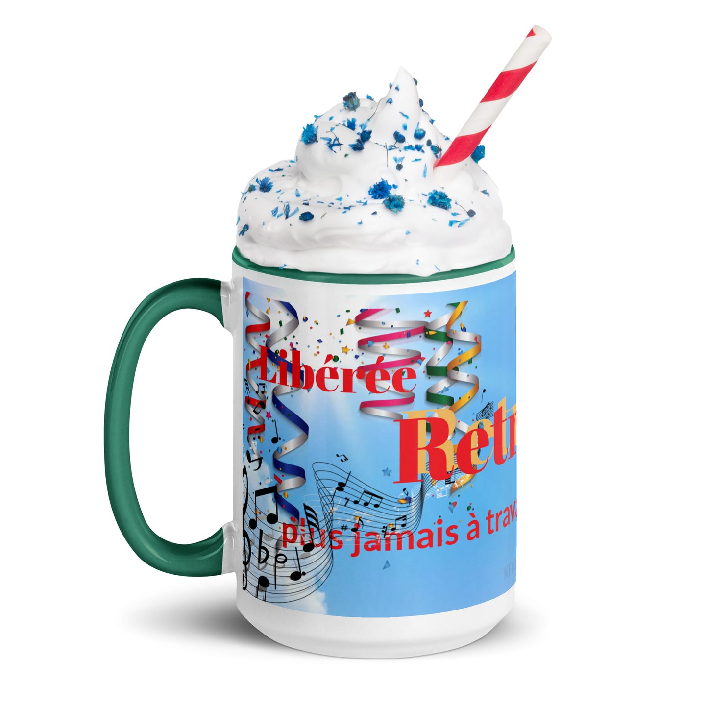 Mug à Intérieur Coloré #Retraite 2