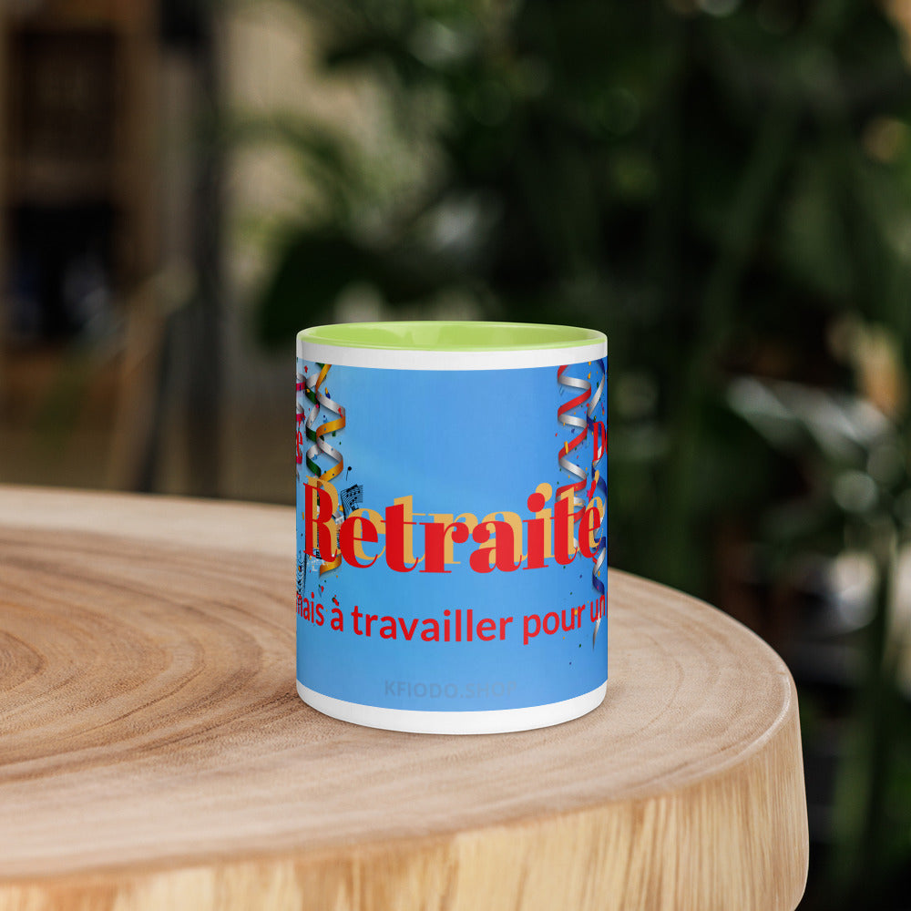 Mug à Intérieur Coloré #Retraite 1