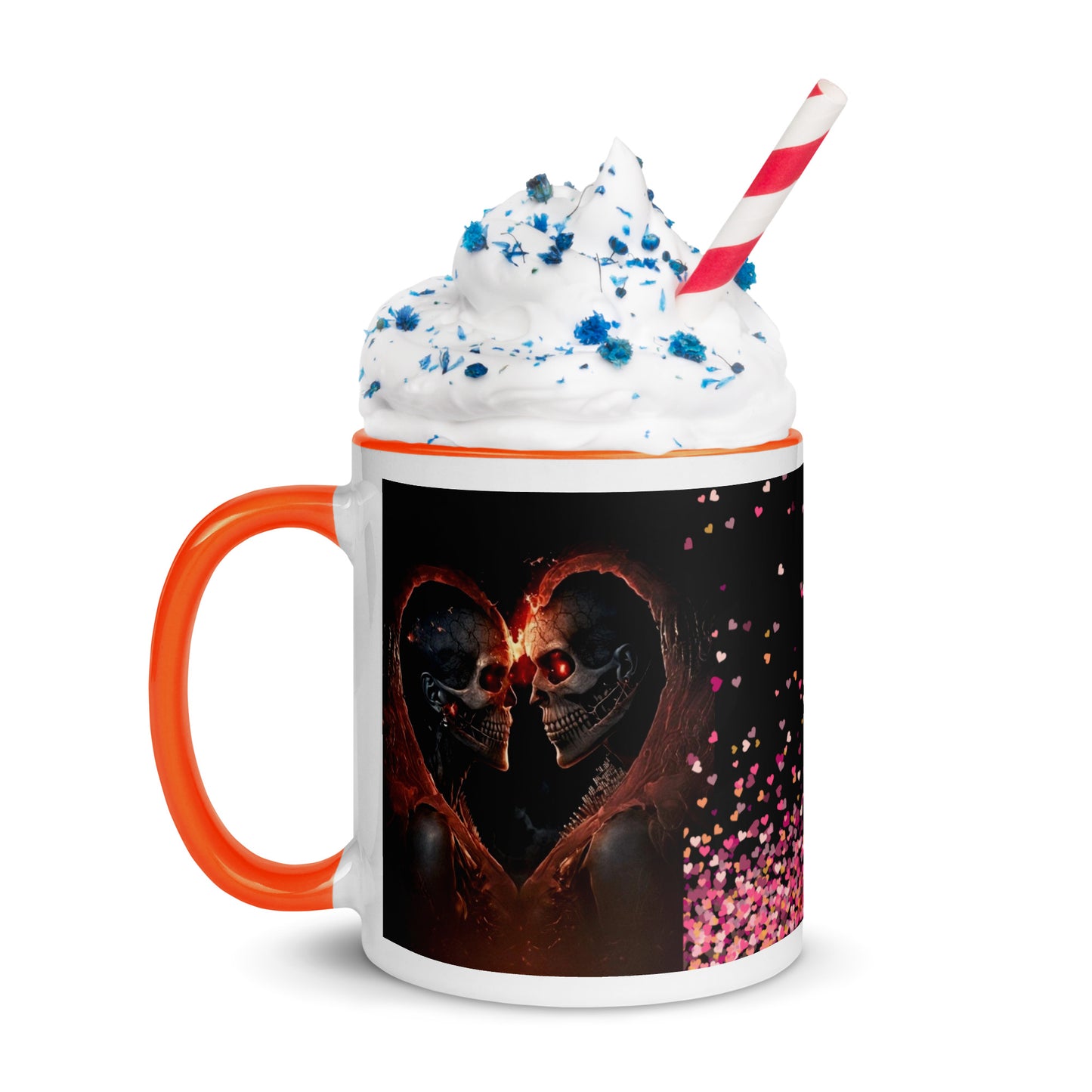 Mug à Intérieur Coloré *Amour *Love *Coeur *Skull #10