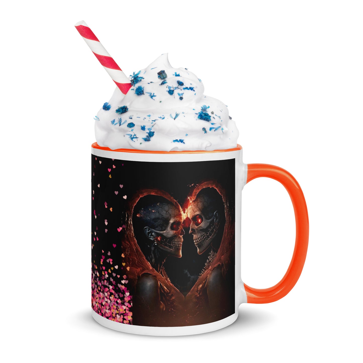 Mug à Intérieur Coloré *Amour *Love *Coeur *Skull #10