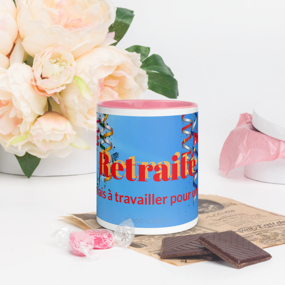 Mug à Intérieur Coloré #Retraite 1