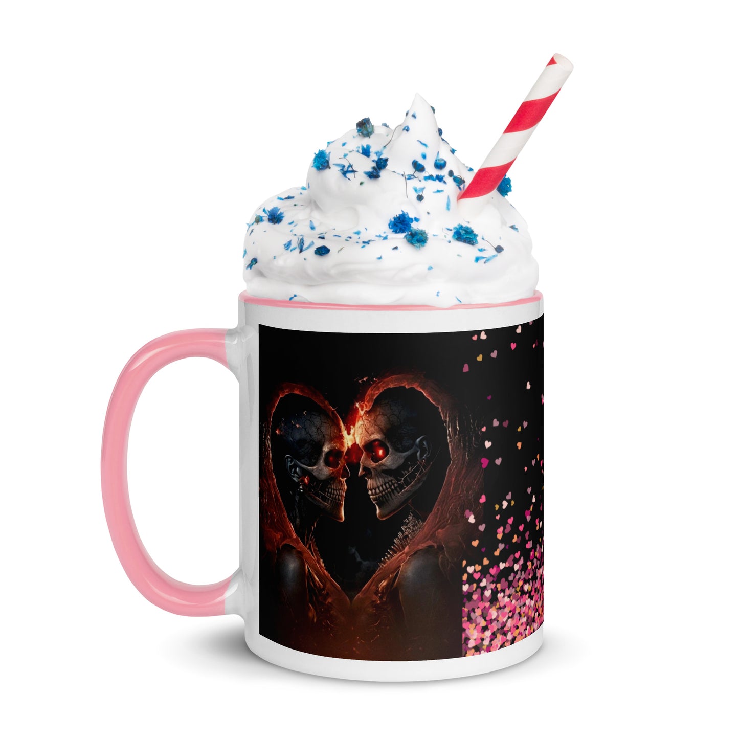 Mug à Intérieur Coloré *Amour *Love *Coeur *Skull #10