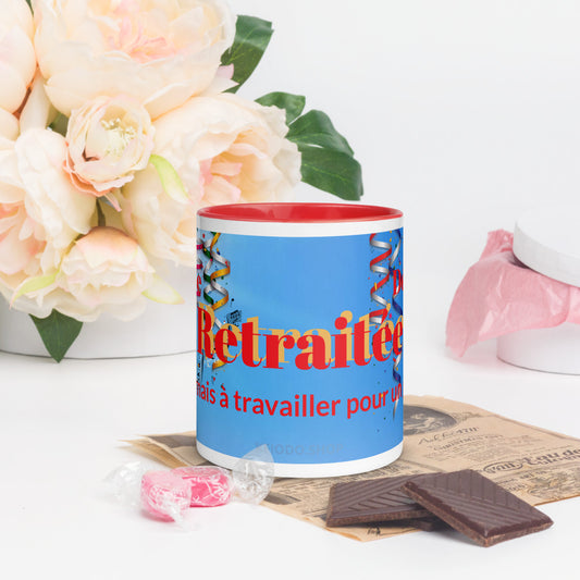 Mug à Intérieur Coloré #Retraite 2