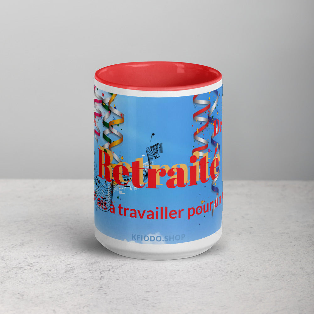 Mug à Intérieur Coloré #Retraite 1