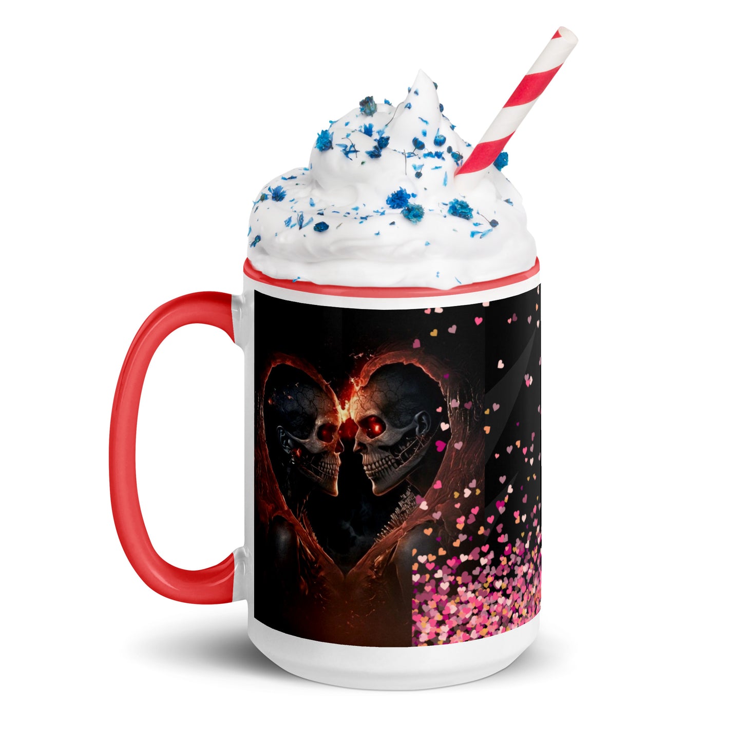 Mug à Intérieur Coloré *Amour *Love *Coeur *Skull #10