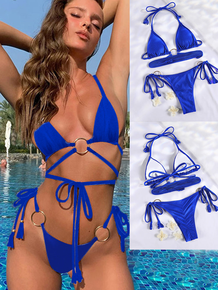 Maillot bikini triangle sexy à double face