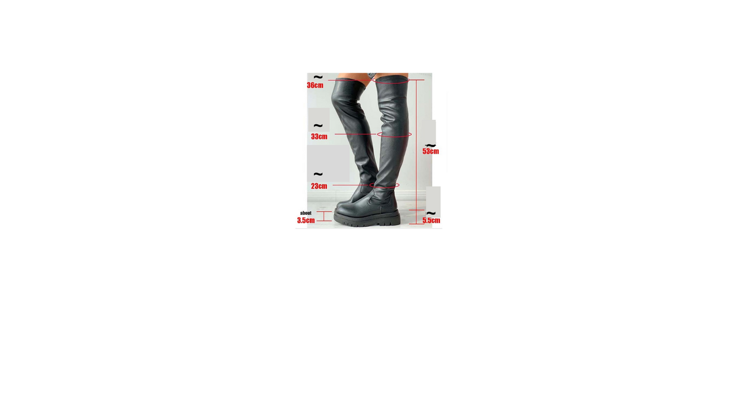 Bottes longues plateforme