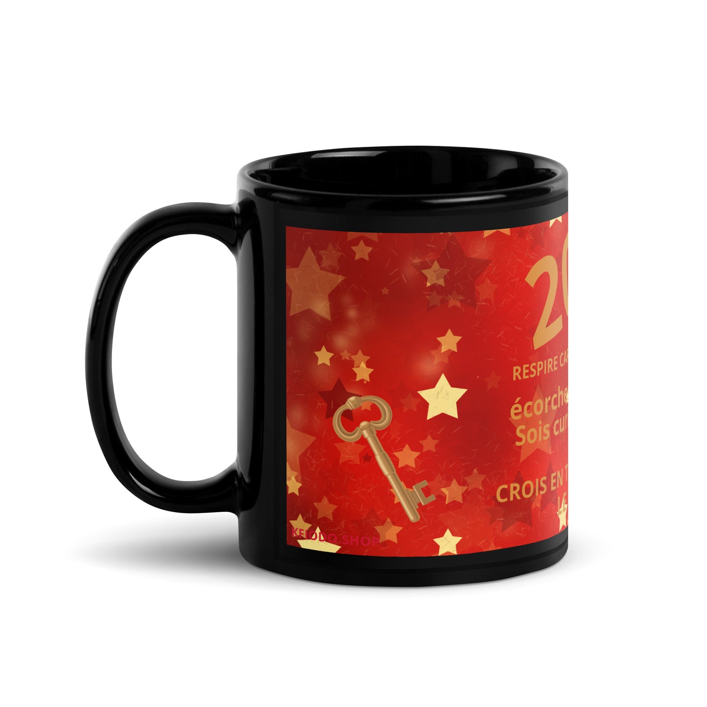 Mug brillant noir *MOTIVATION pour LUI #1