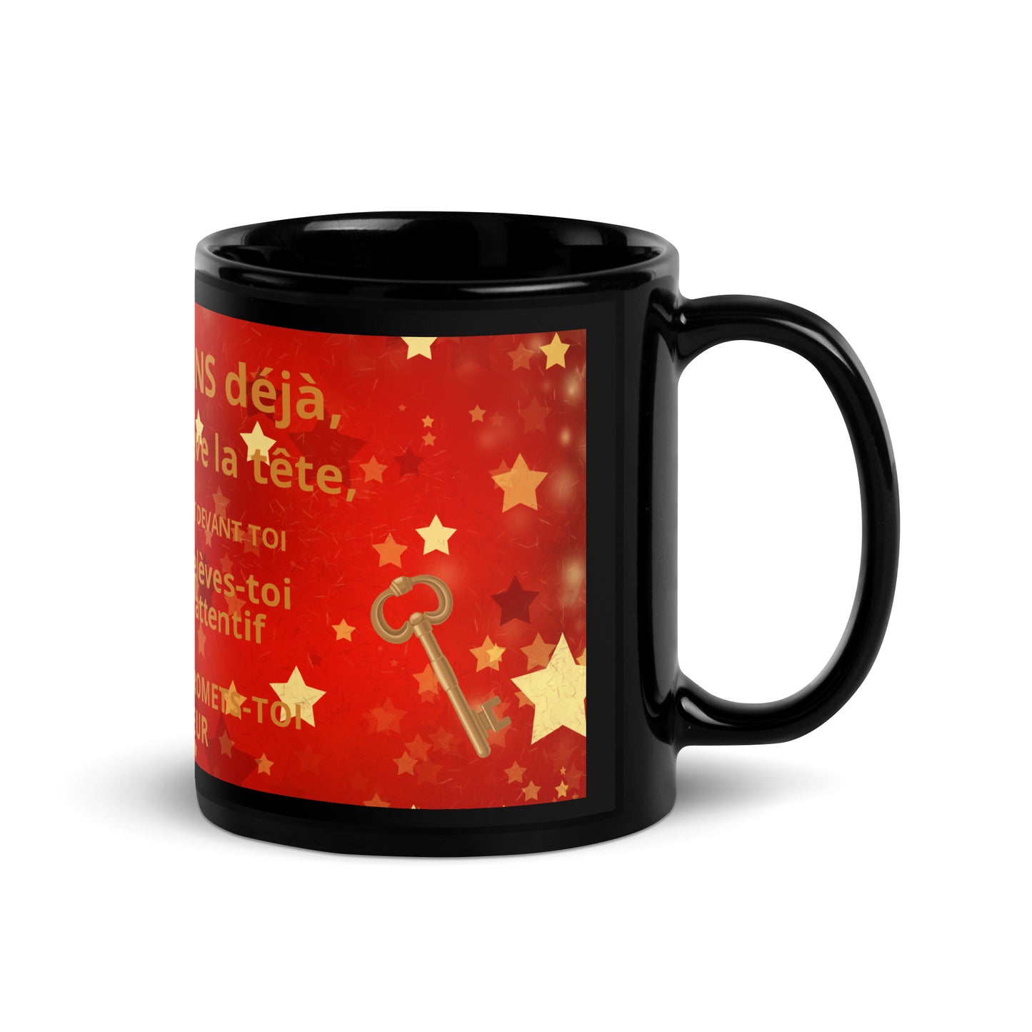 Mug brillant noir *MOTIVATION pour LUI #1