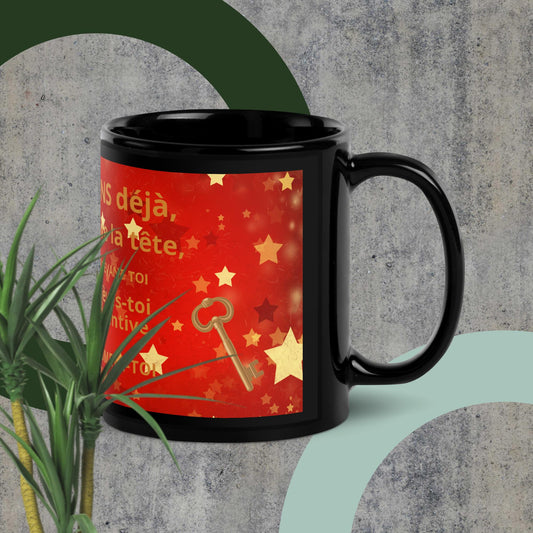 Mug brillant noir *MOTIVATION pour ELLE #1