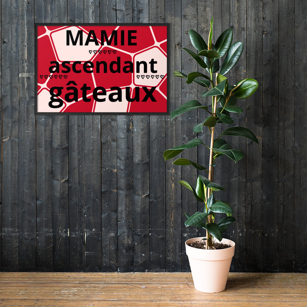 Poster Mat Encadré *MAMIE *personnalisable