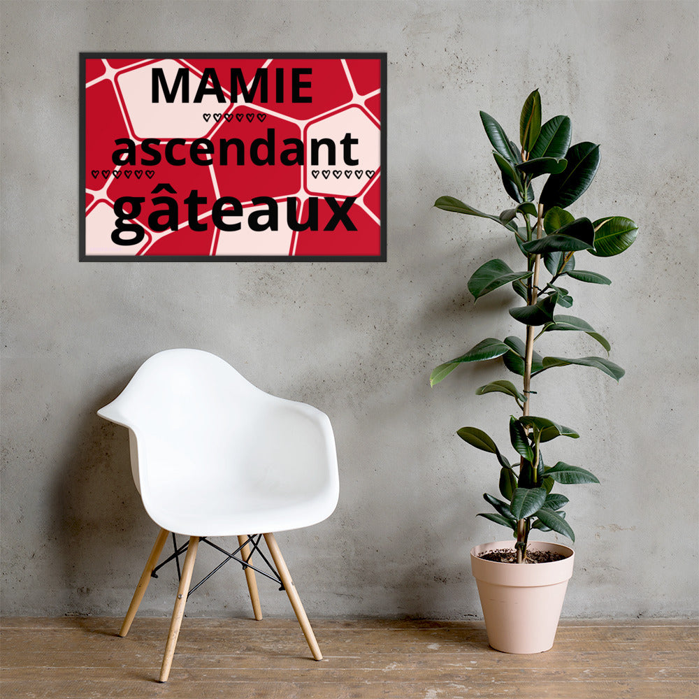 Poster Mat Encadré *MAMIE *personnalisable