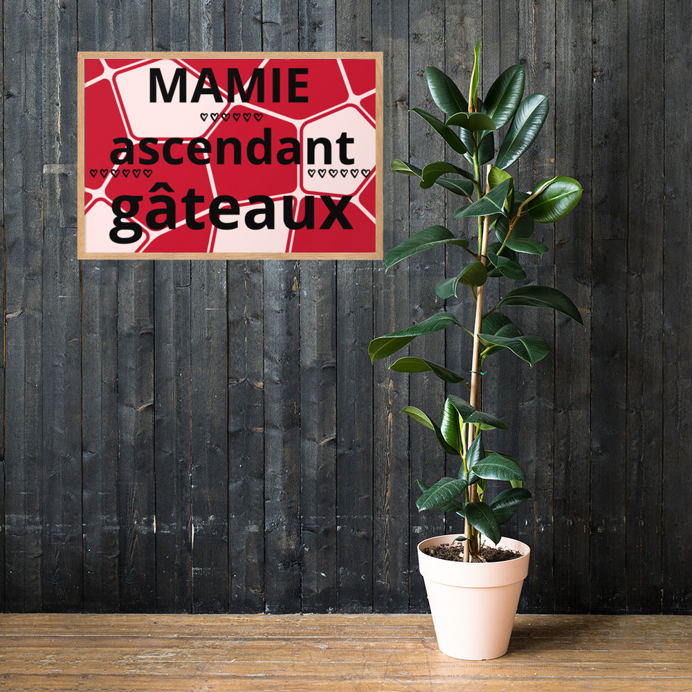 Poster Mat Encadré *MAMIE *personnalisable