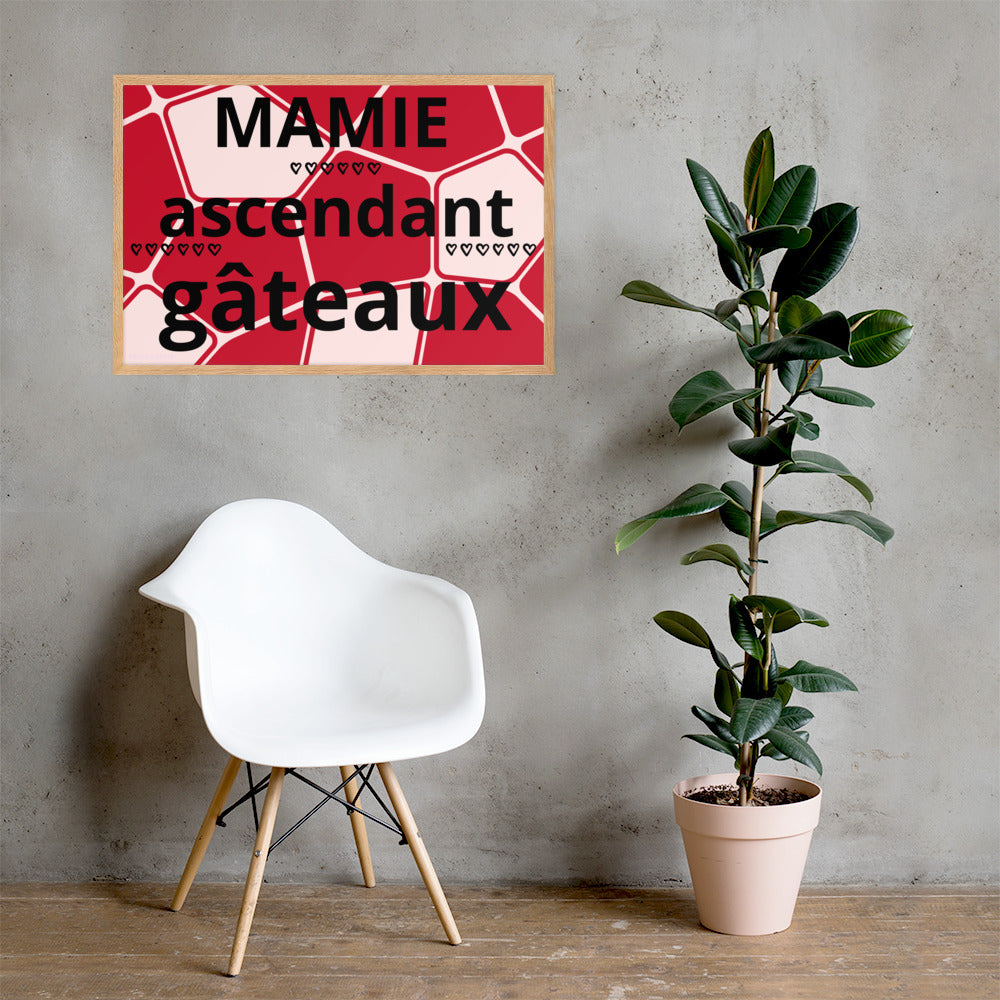 Poster Mat Encadré *MAMIE *personnalisable