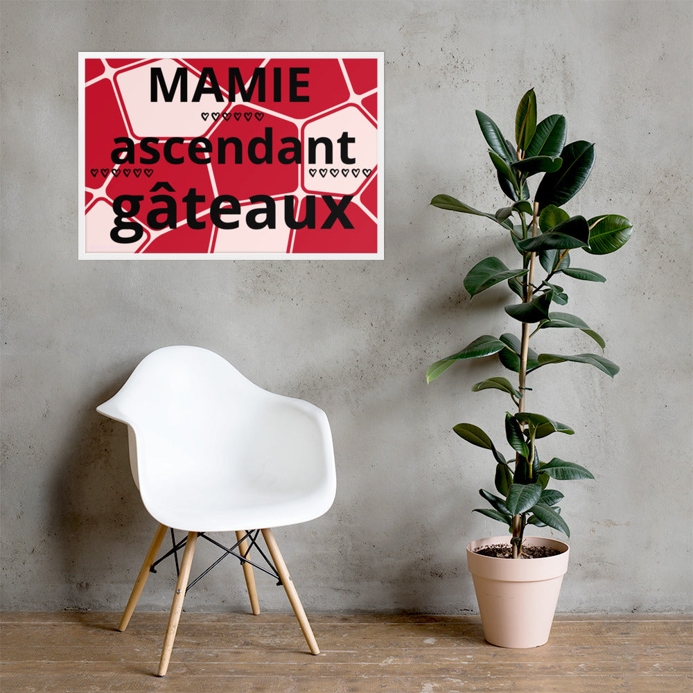 Poster Mat Encadré *MAMIE *personnalisable