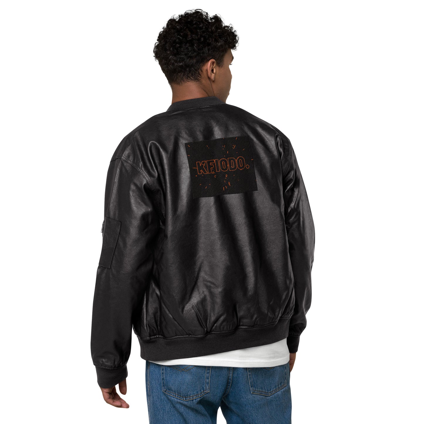 Mixed Leather Bomber Jacket