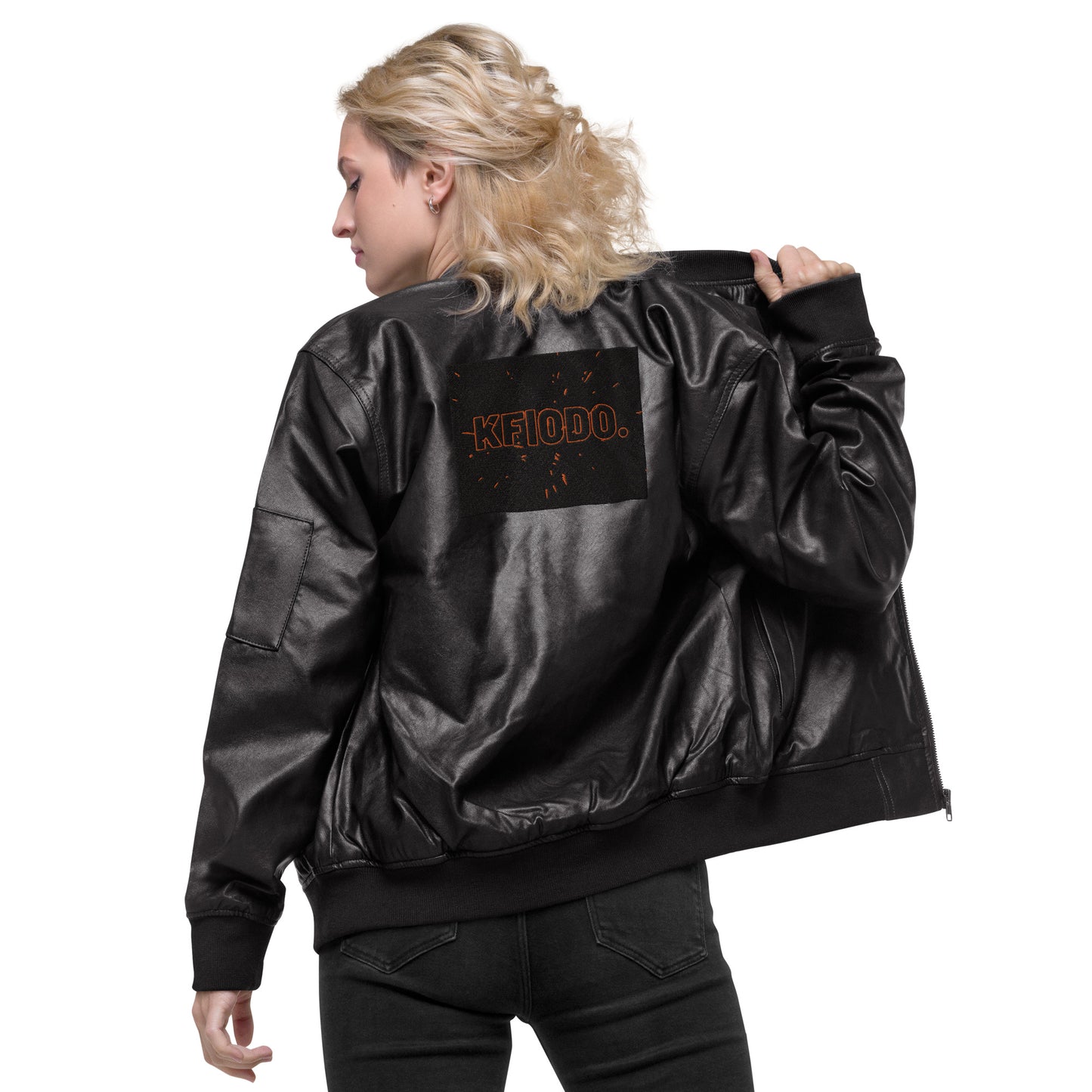 Veste mixte Bomber en cuir