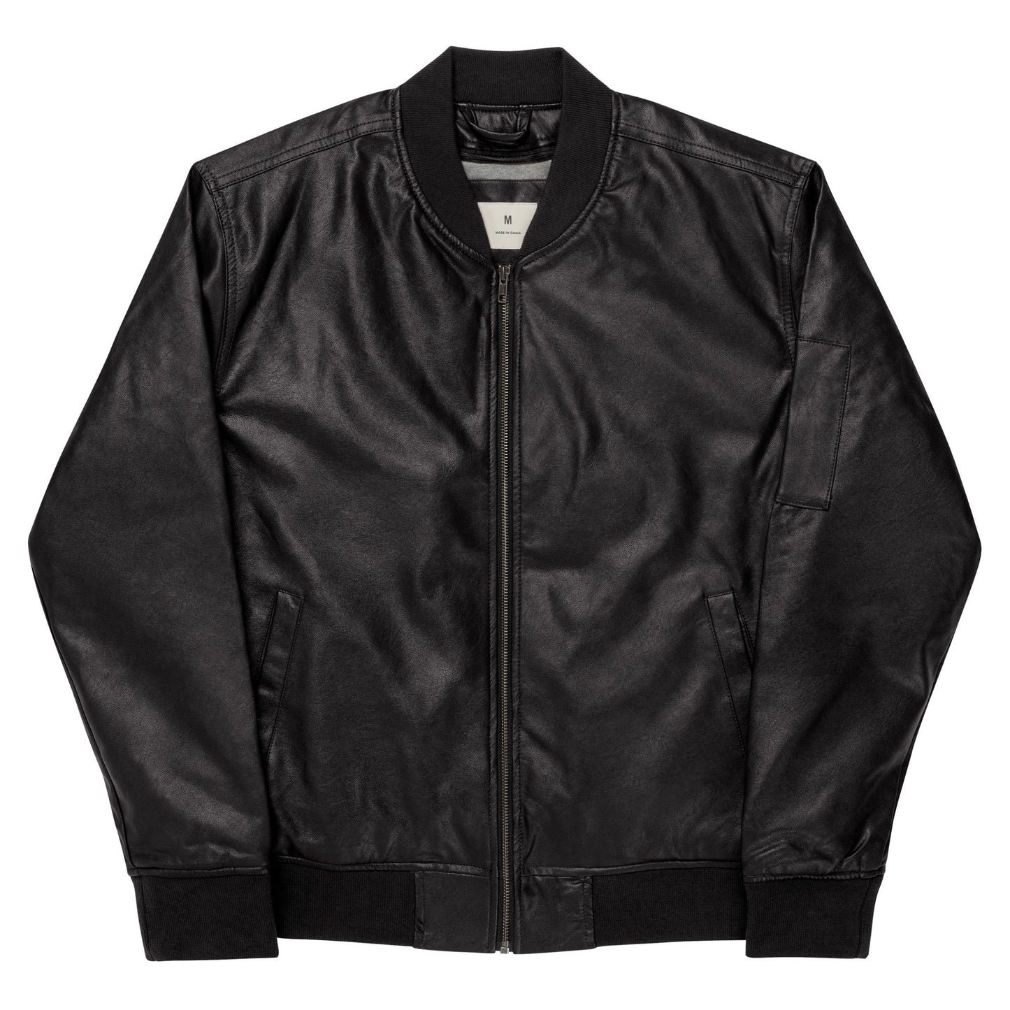 Mixed Leather Bomber Jacket