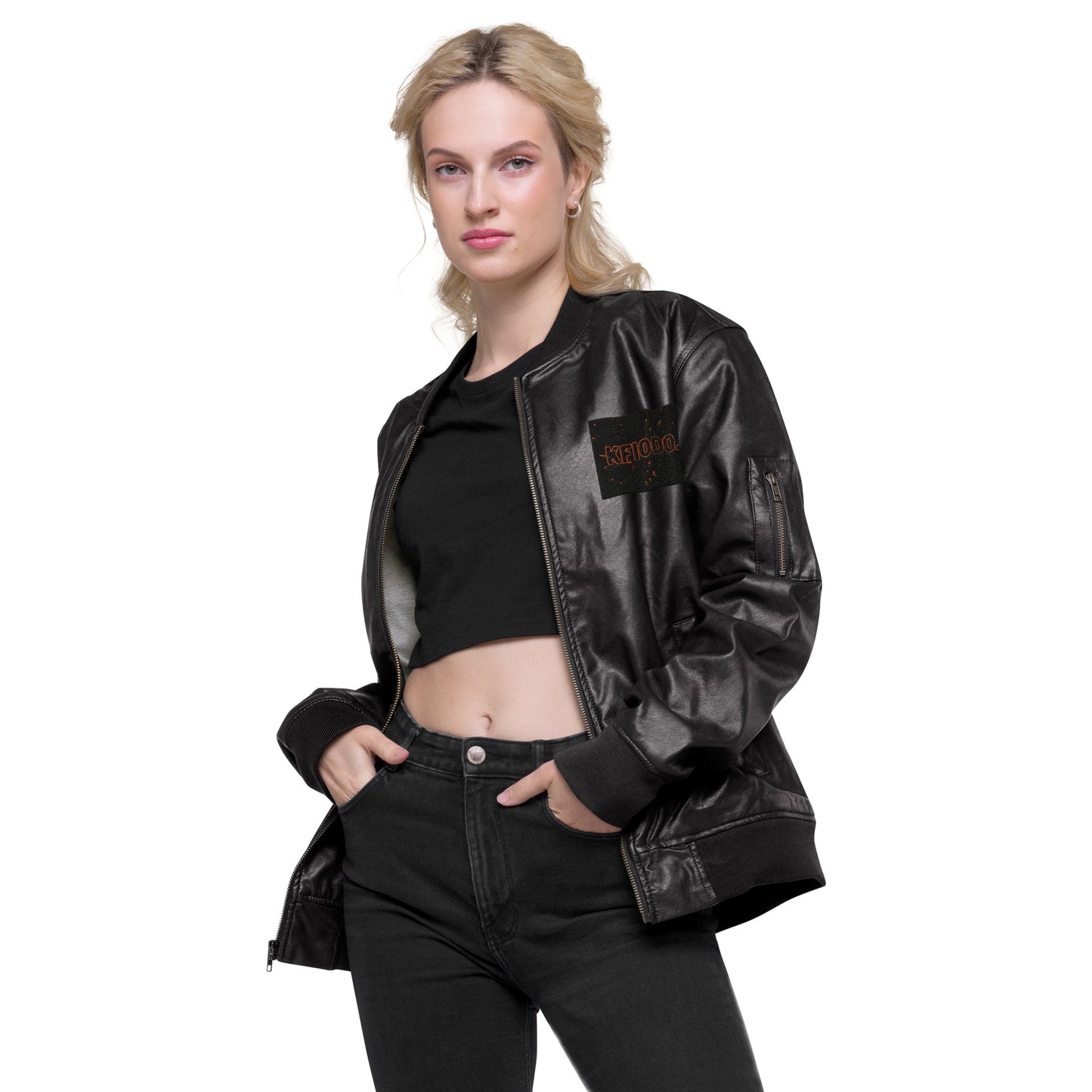 Veste mixte Bomber en cuir