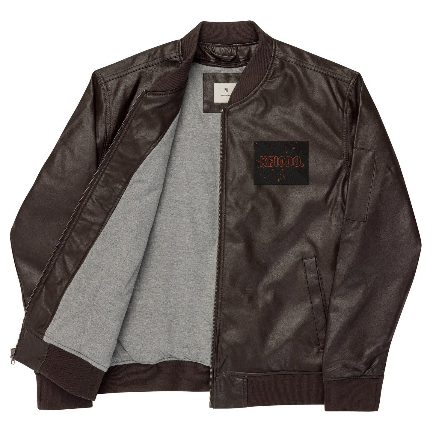 Mixed Leather Bomber Jacket