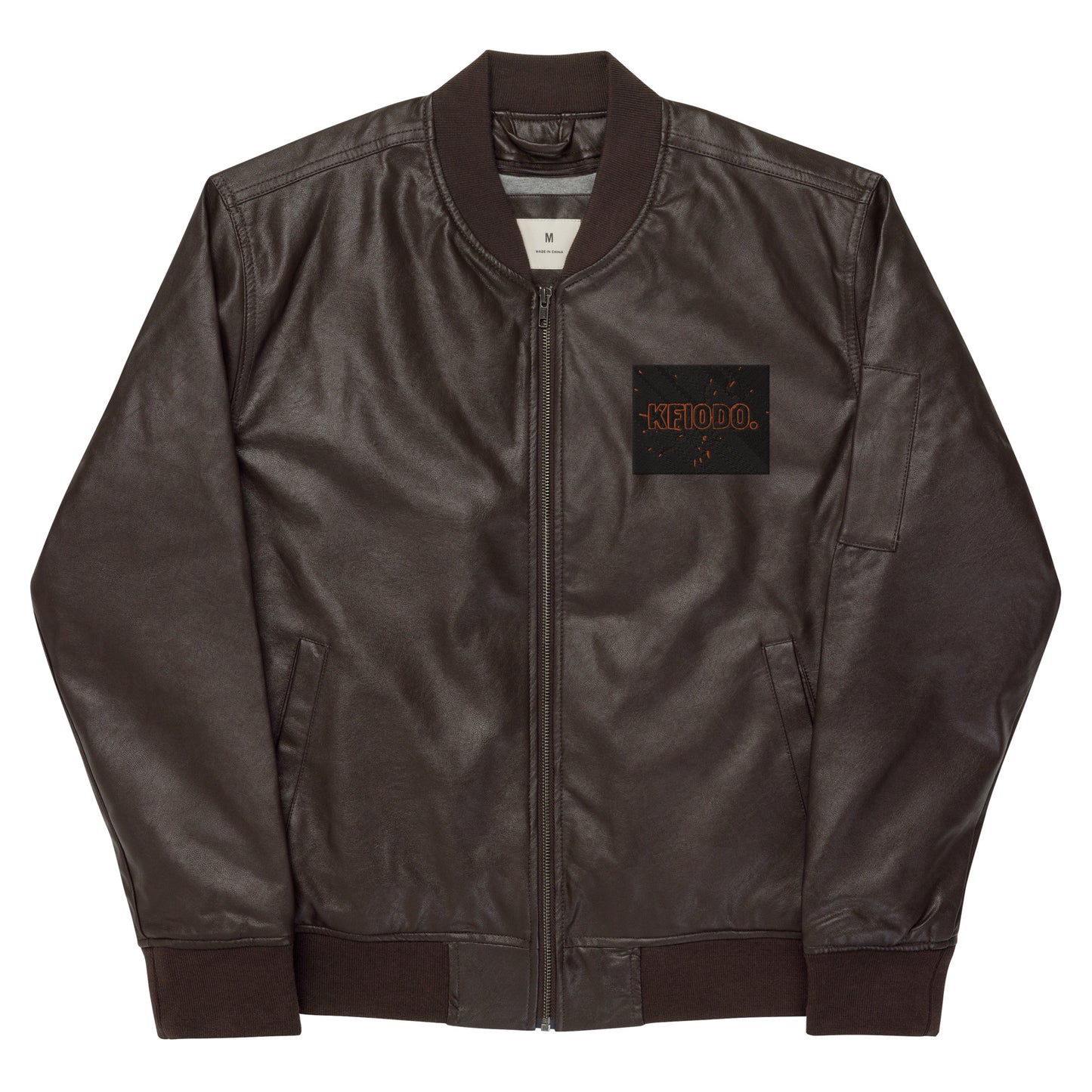 Mixed Leather Bomber Jacket