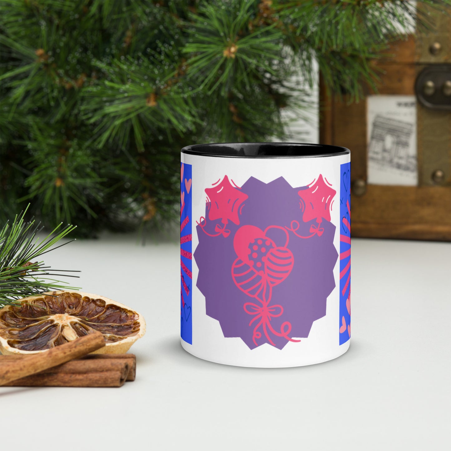 Mug *F* à Intérieur Coloré