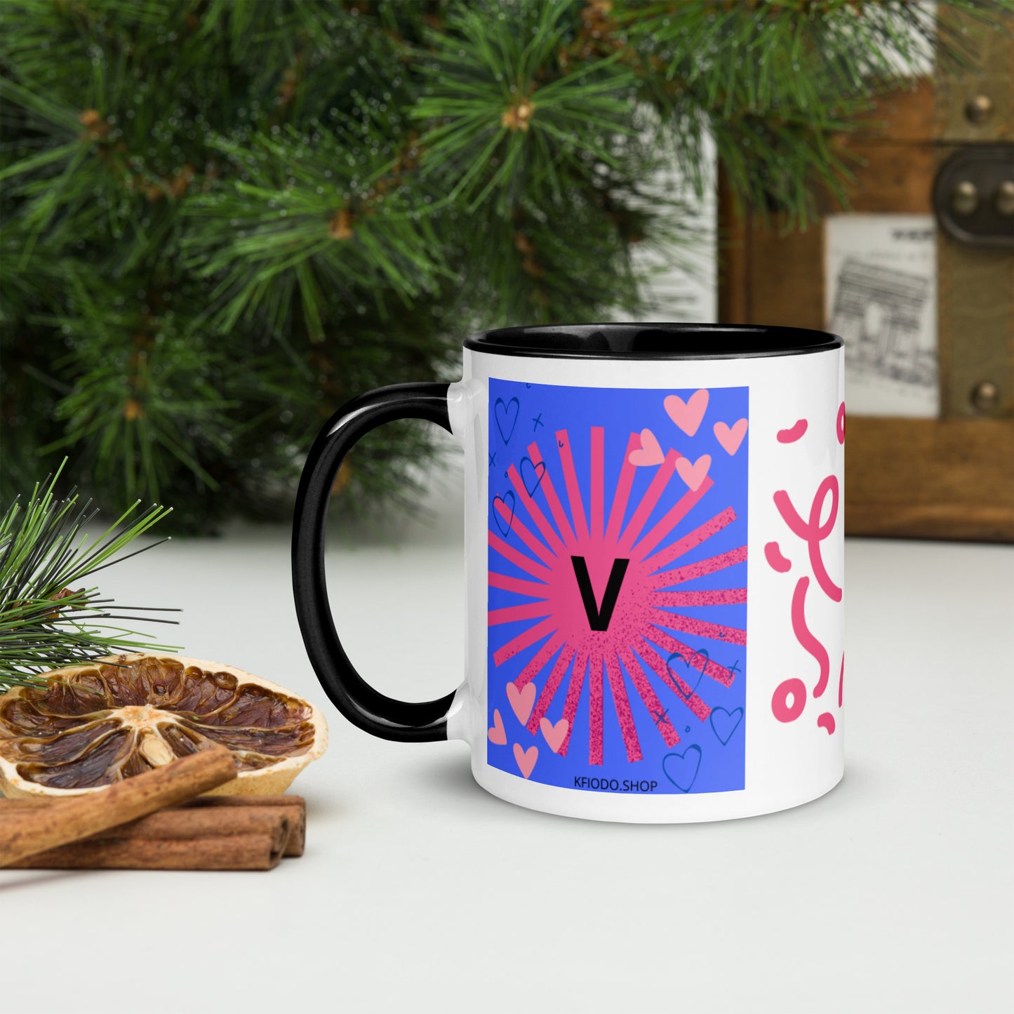 Mug *V* à Intérieur Coloré