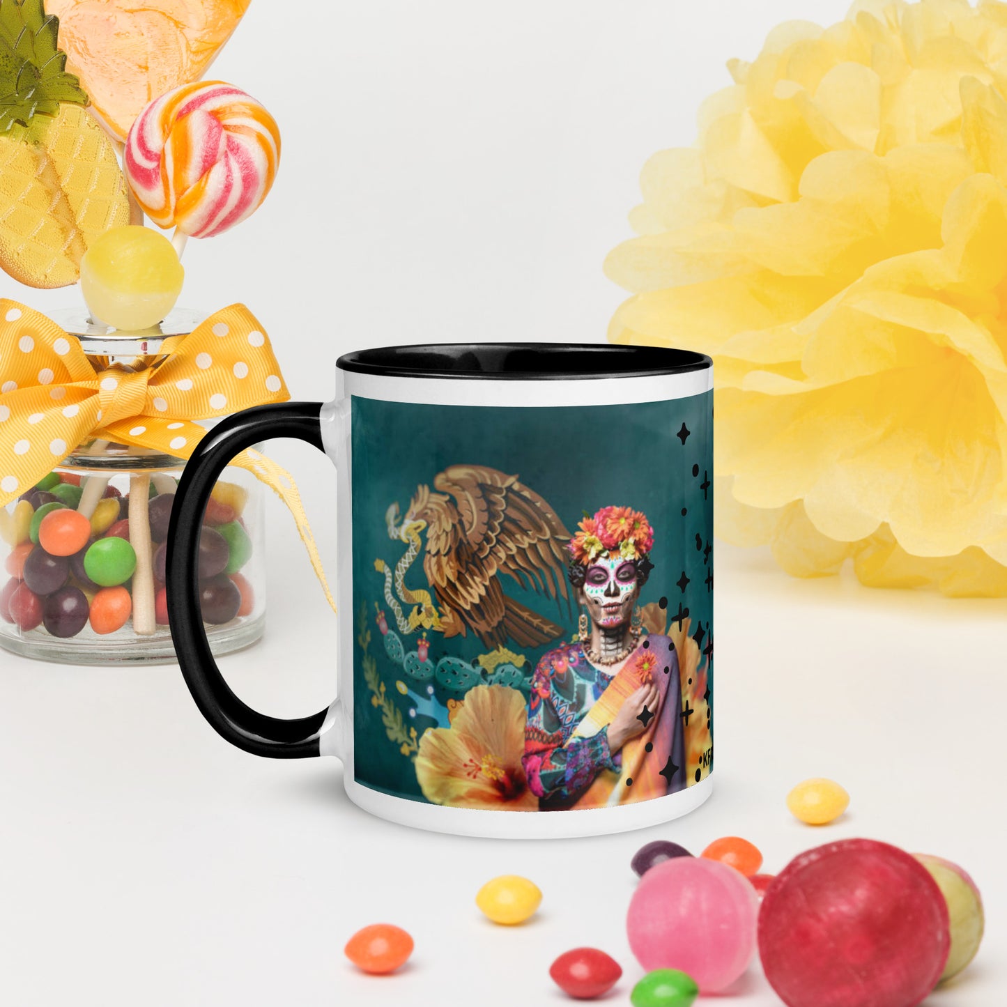 Mug à Intérieur Coloré *SKULL #18