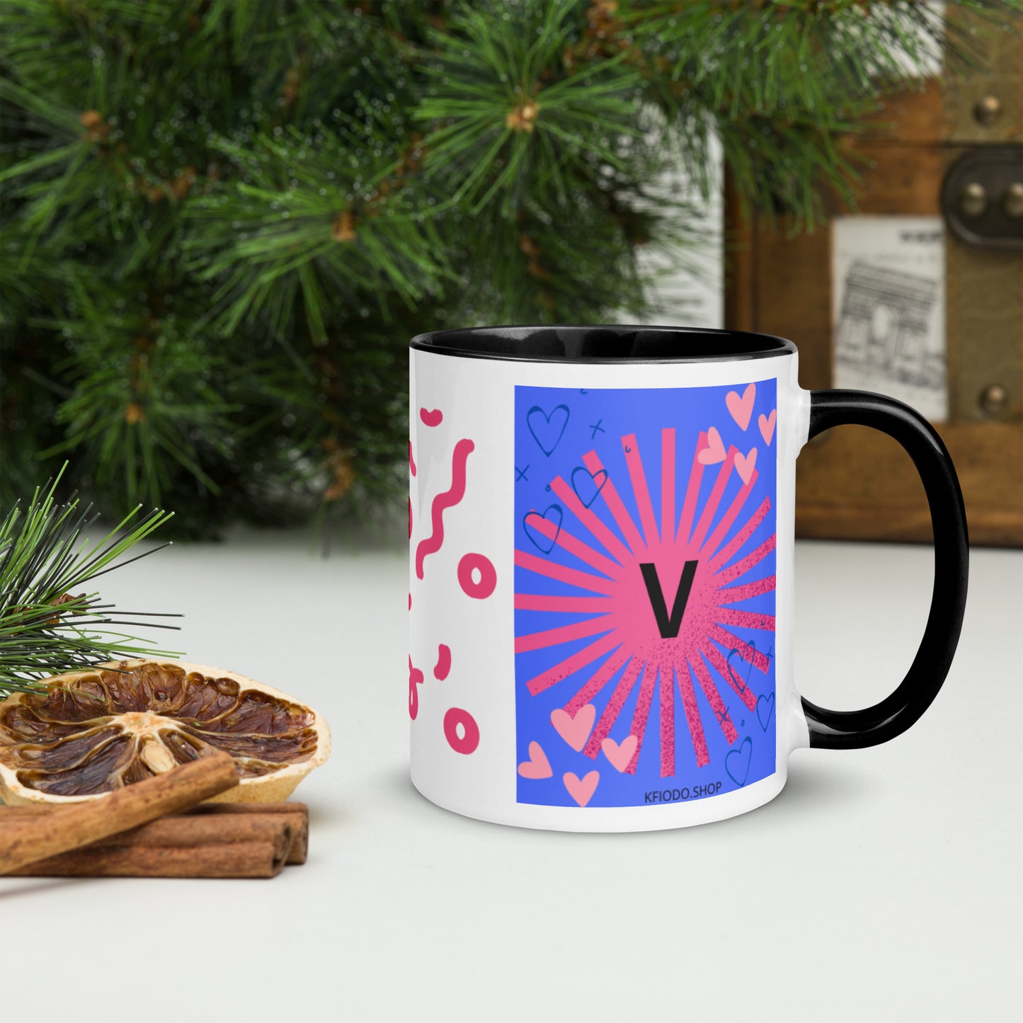Mug *V* à Intérieur Coloré