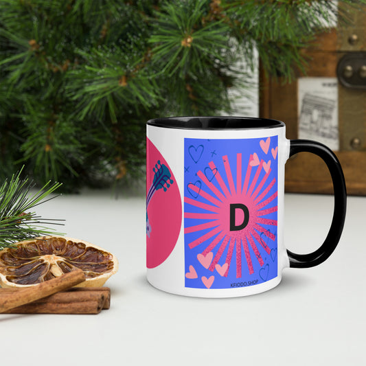 Mug *D* à Intérieur Coloré